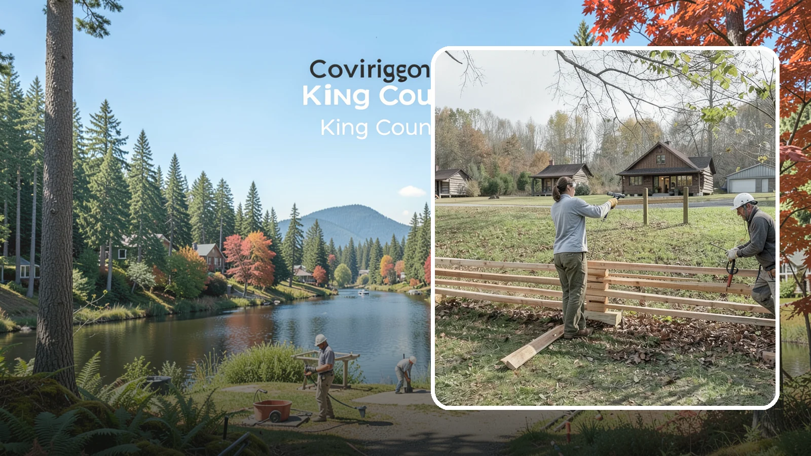 Split Rail Fence Installation in Covington, King County, WA - A rustic split rail fence that defines property lines and adds country character without blocking the view.