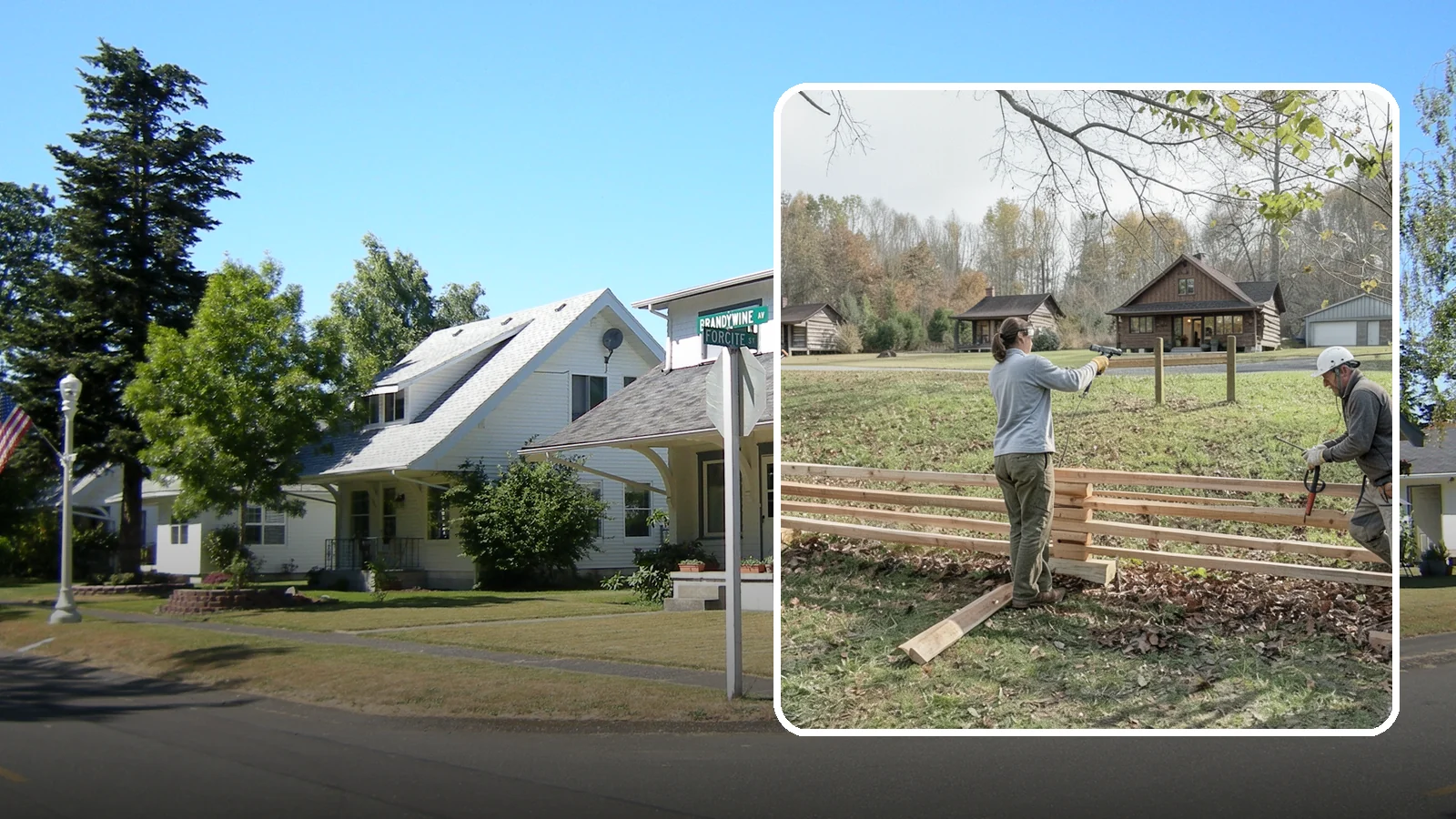 Split Rail Fence Installation in DuPont, Pierce County, WA - A rustic split rail fence that defines property lines and adds country character without blocking the view.