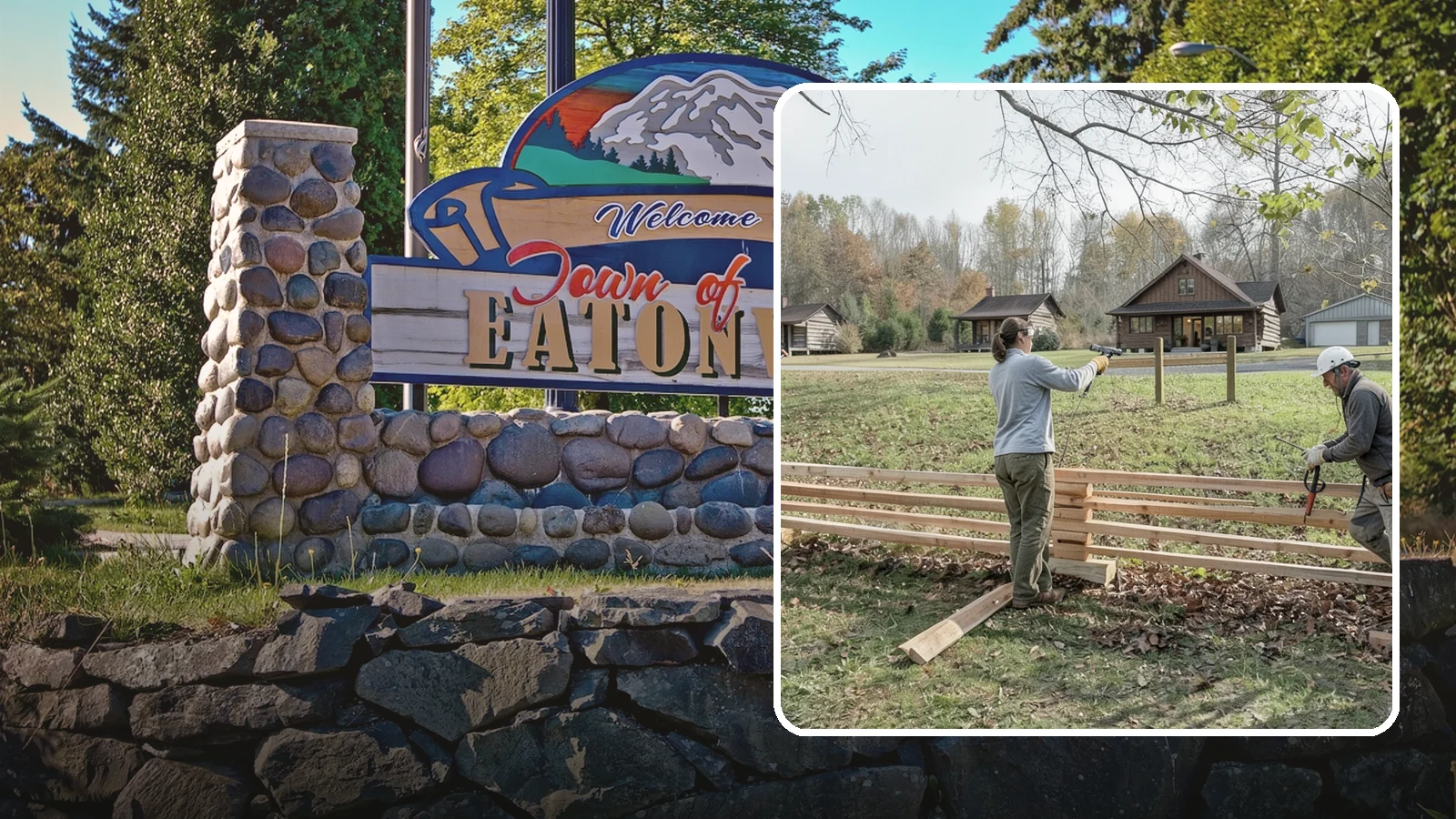 Split Rail Fence Installation in Eatonville, Pierce County, WA - A rustic split rail fence that defines property lines and adds country character without blocking the view.