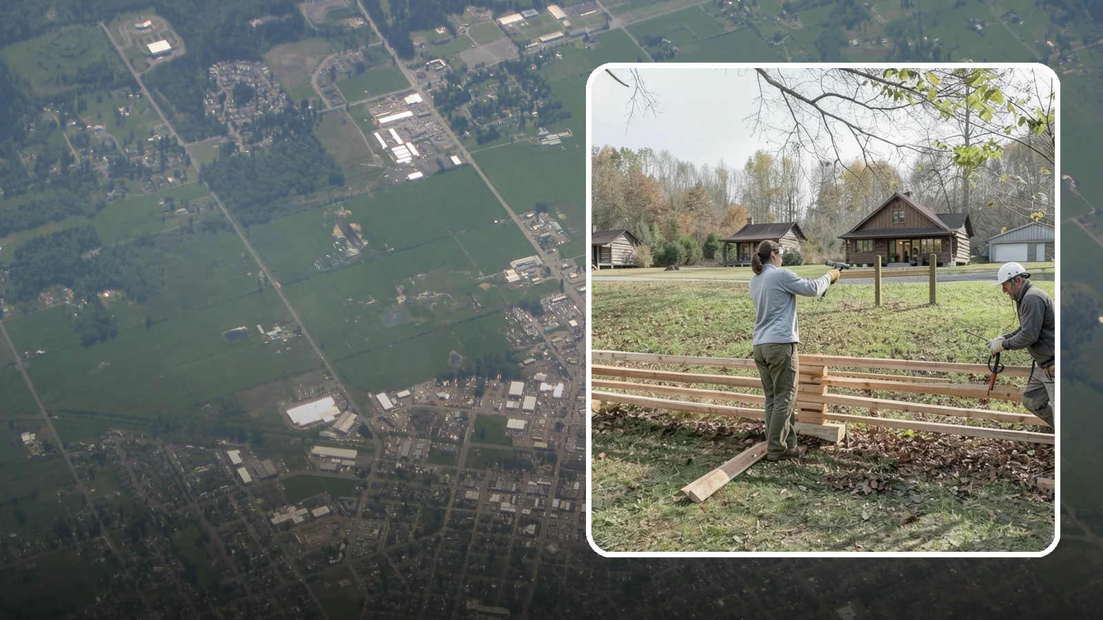 Split Rail Fence Installation in Enumclaw, King County, WA - A rustic split rail fence that defines property lines and adds country character without blocking the view.