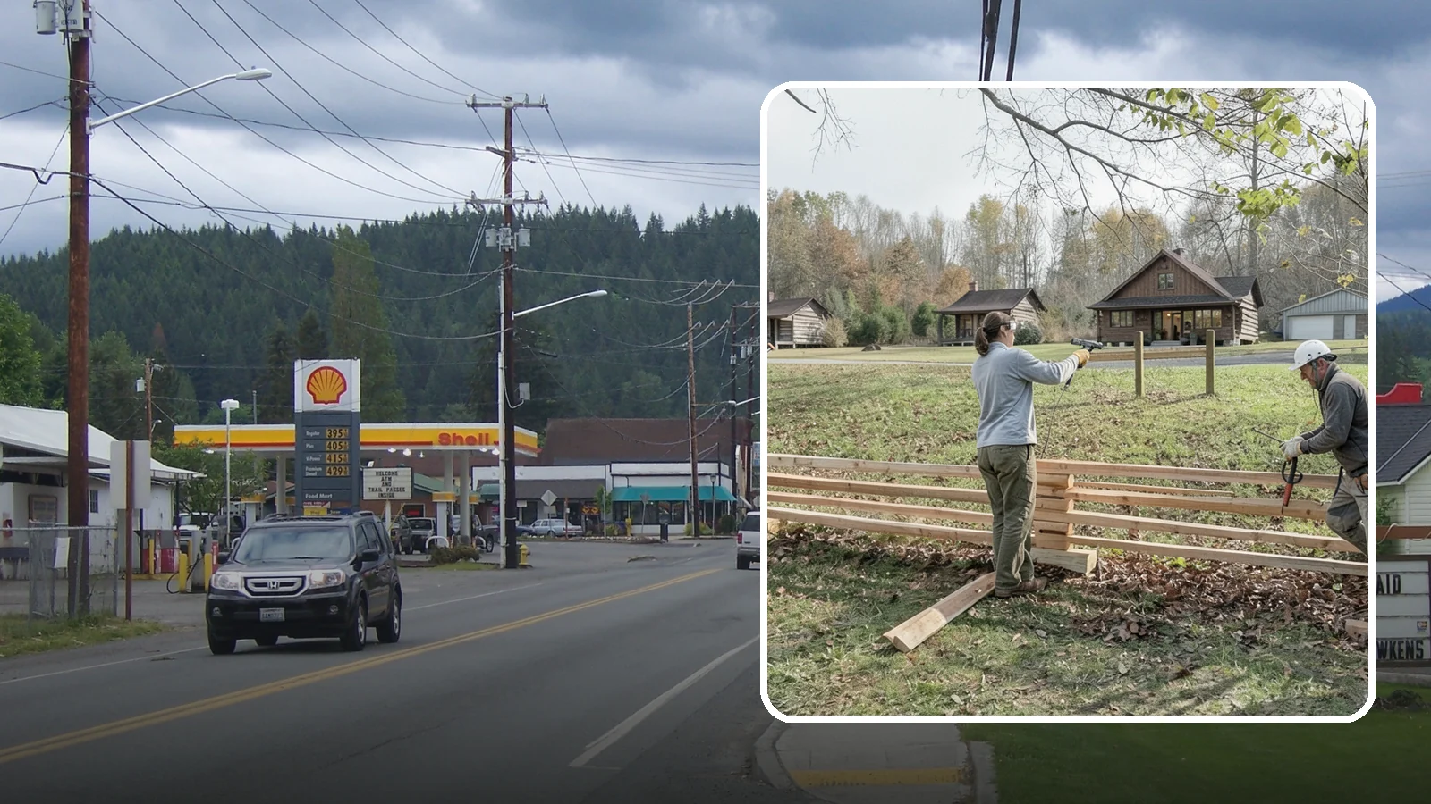 Split Rail Fence Installation in Granite Falls, Snohomish County, WA - A rustic split rail fence that defines property lines and adds country character without blocking the view.