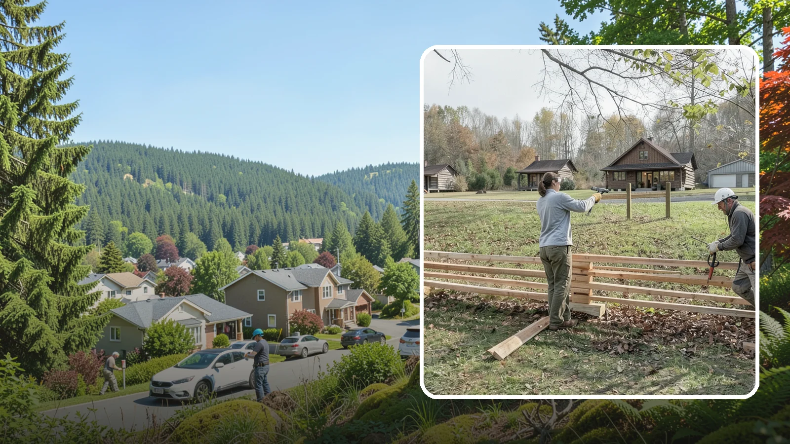 Split Rail Fence Installation in Index, Snohomish County, WA - A rustic split rail fence that defines property lines and adds country character without blocking the view.
