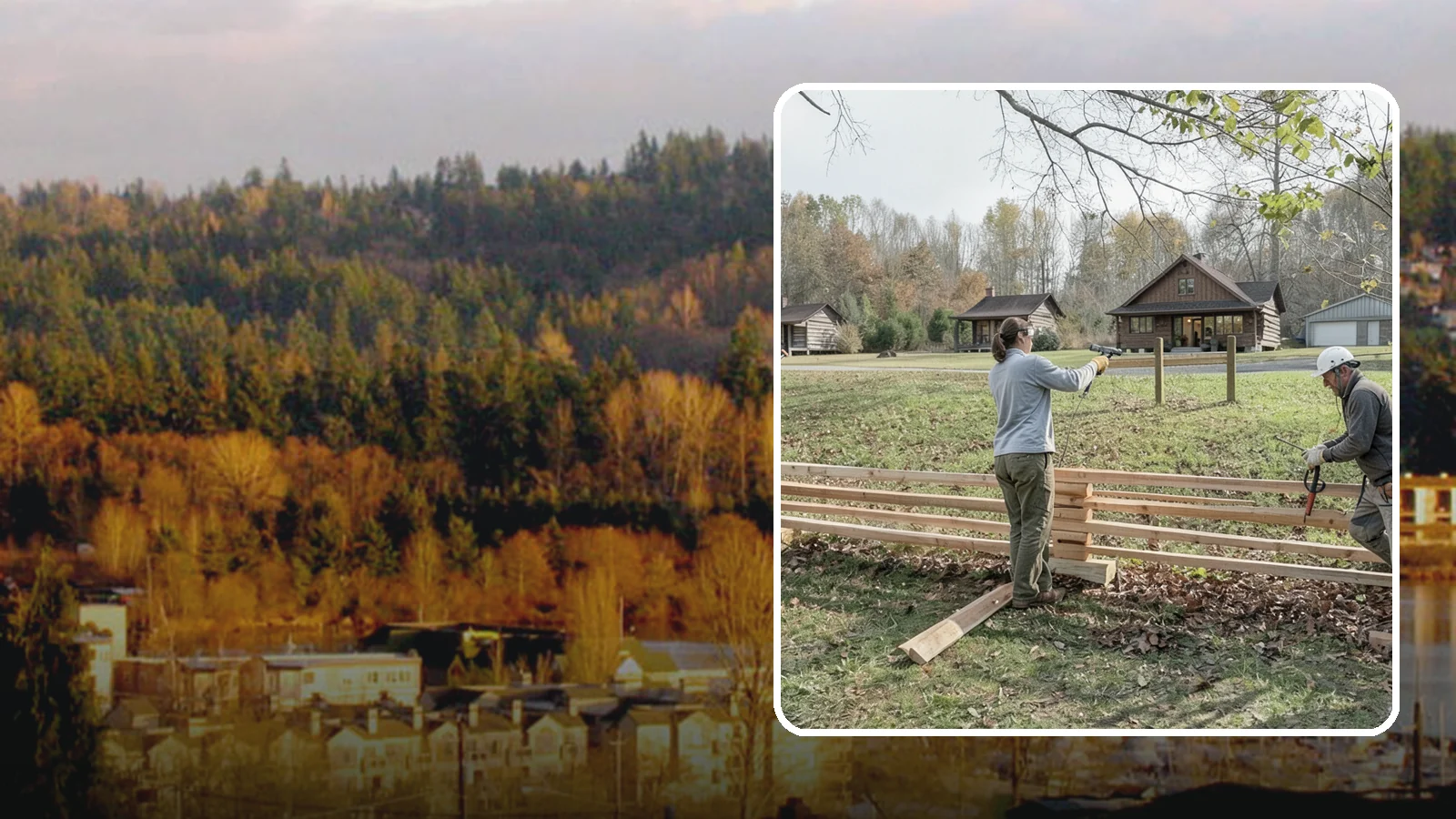 Split Rail Fence Installation in Kenmore, King County, WA - A rustic split rail fence that defines property lines and adds country character without blocking the view.