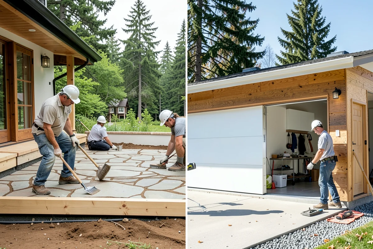 Split Rail Fence Installation in Kenmore, King County, WA - Mark the boundary and rail spacing