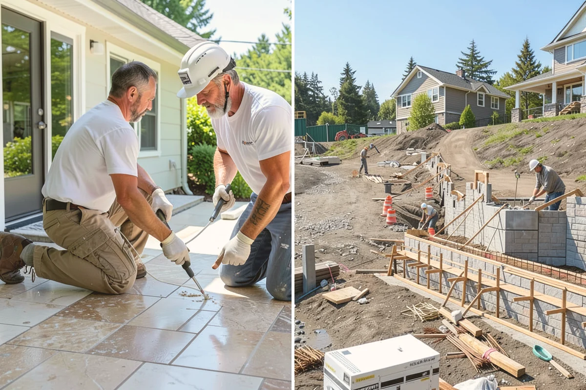 Split Rail Fence Installation in Kirkland, King County, WA - Mark the boundary and rail spacing