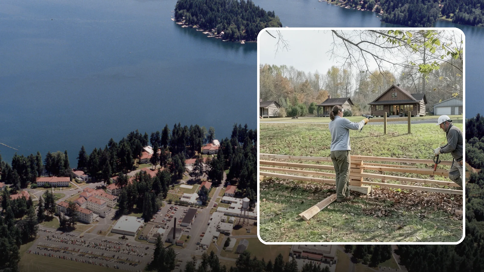 Split Rail Fence Installation in Lakewood, Pierce County, WA - A rustic split rail fence that defines property lines and adds country character without blocking the view.