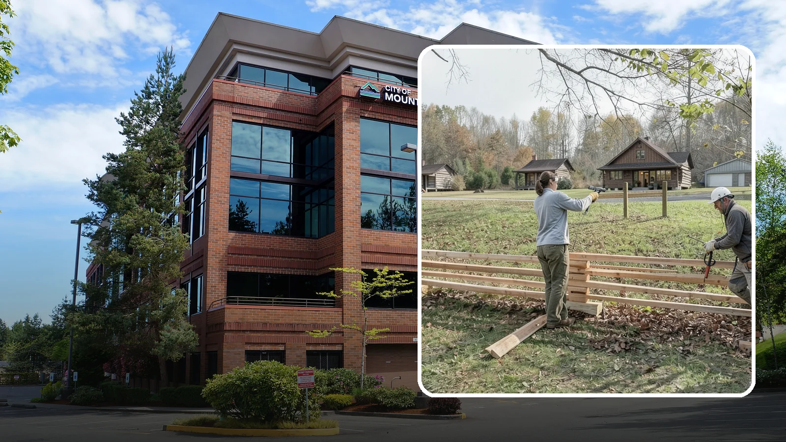 Split Rail Fence Installation in Mountlake Terrace, Snohomish County, WA - A rustic split rail fence that defines property lines and adds country character without blocking the view.