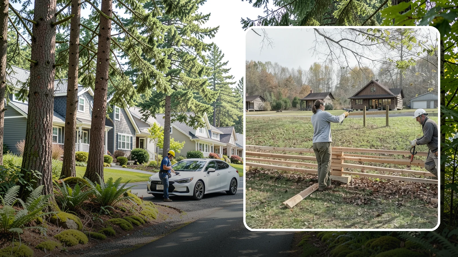 Split Rail Fence Installation in Normandy Park, King County, WA - A rustic split rail fence that defines property lines and adds country character without blocking the view.