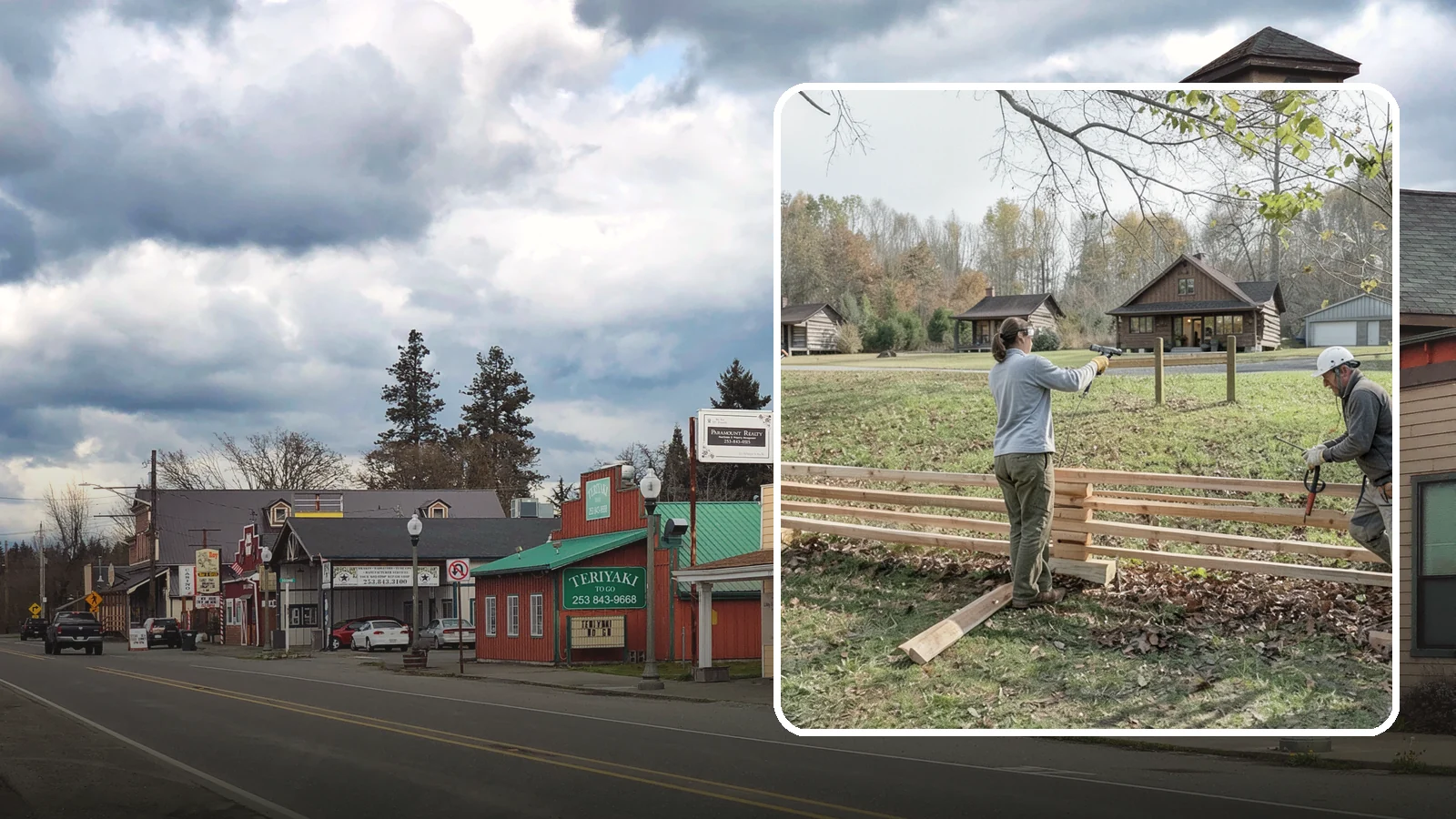 Split Rail Fence Installation in Roy, Pierce County, WA - A rustic split rail fence that defines property lines and adds country character without blocking the view.