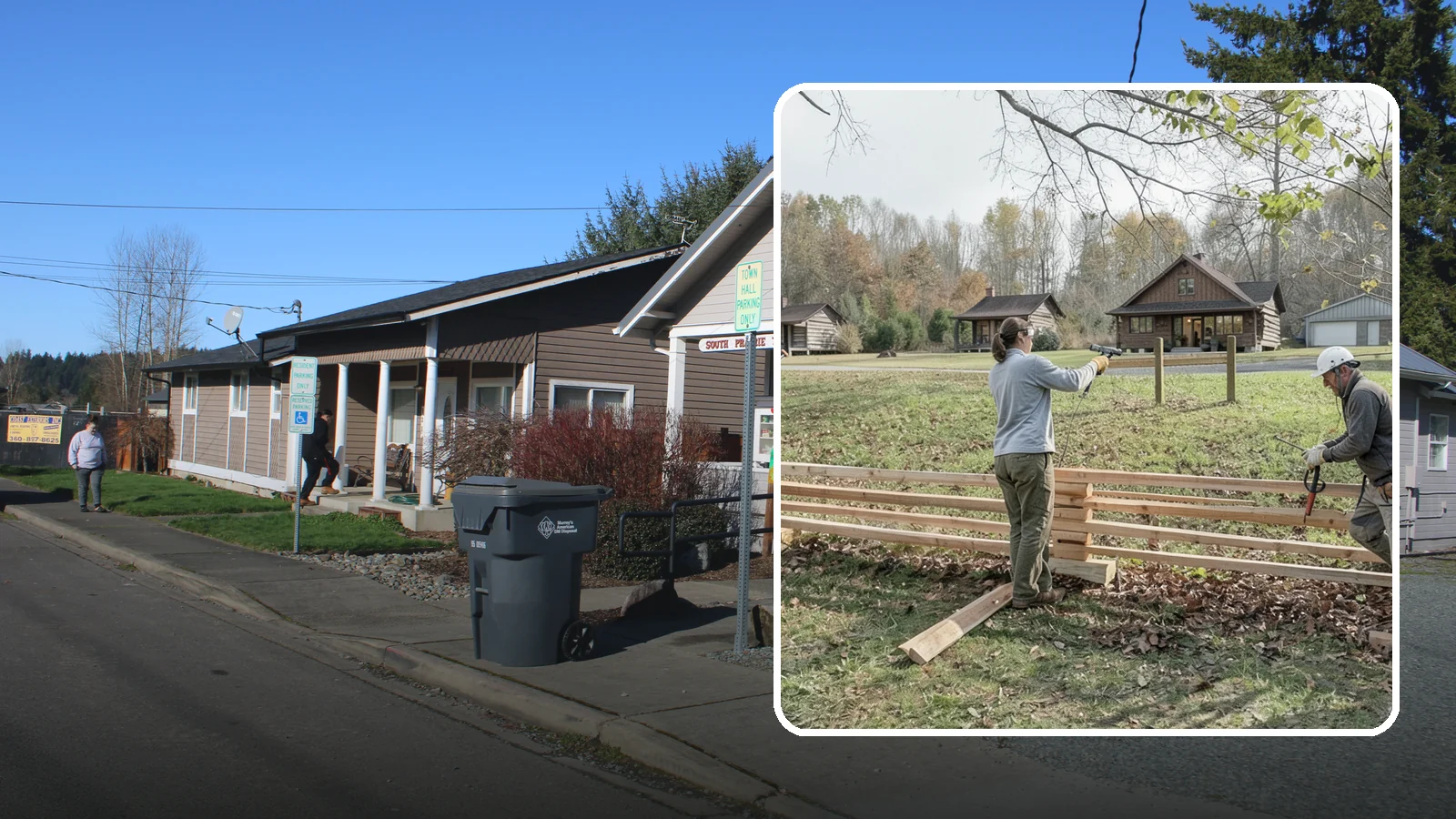 Split Rail Fence Installation in South Prairie, Pierce County, WA - A rustic split rail fence that defines property lines and adds country character without blocking the view.