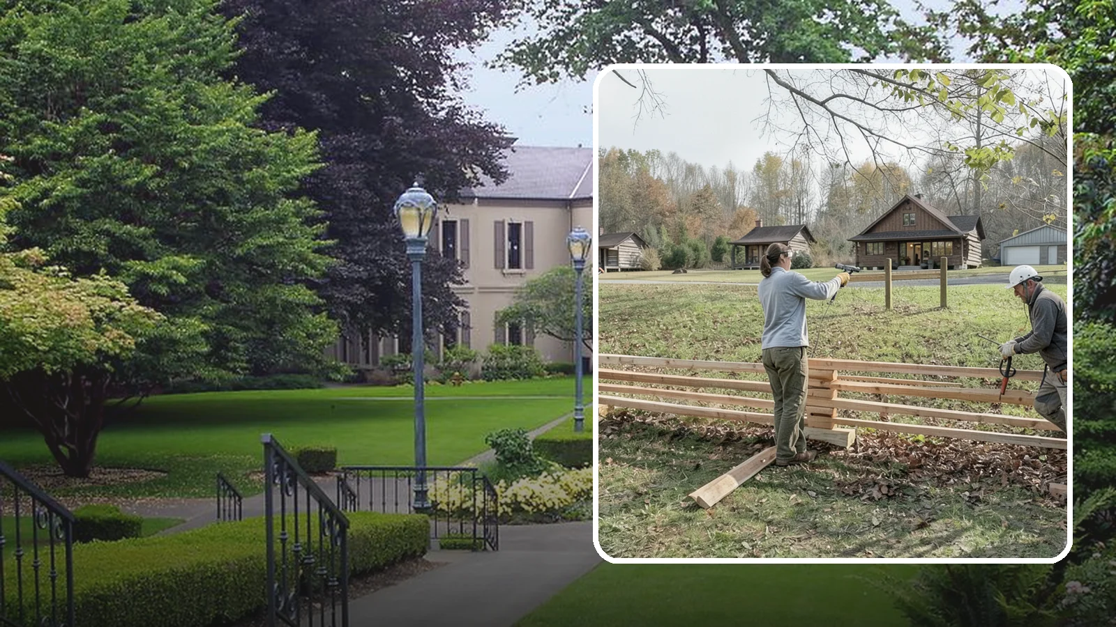 Split Rail Fence Installation in Woodinville, King County, WA - A rustic split rail fence that defines property lines and adds country character without blocking the view.