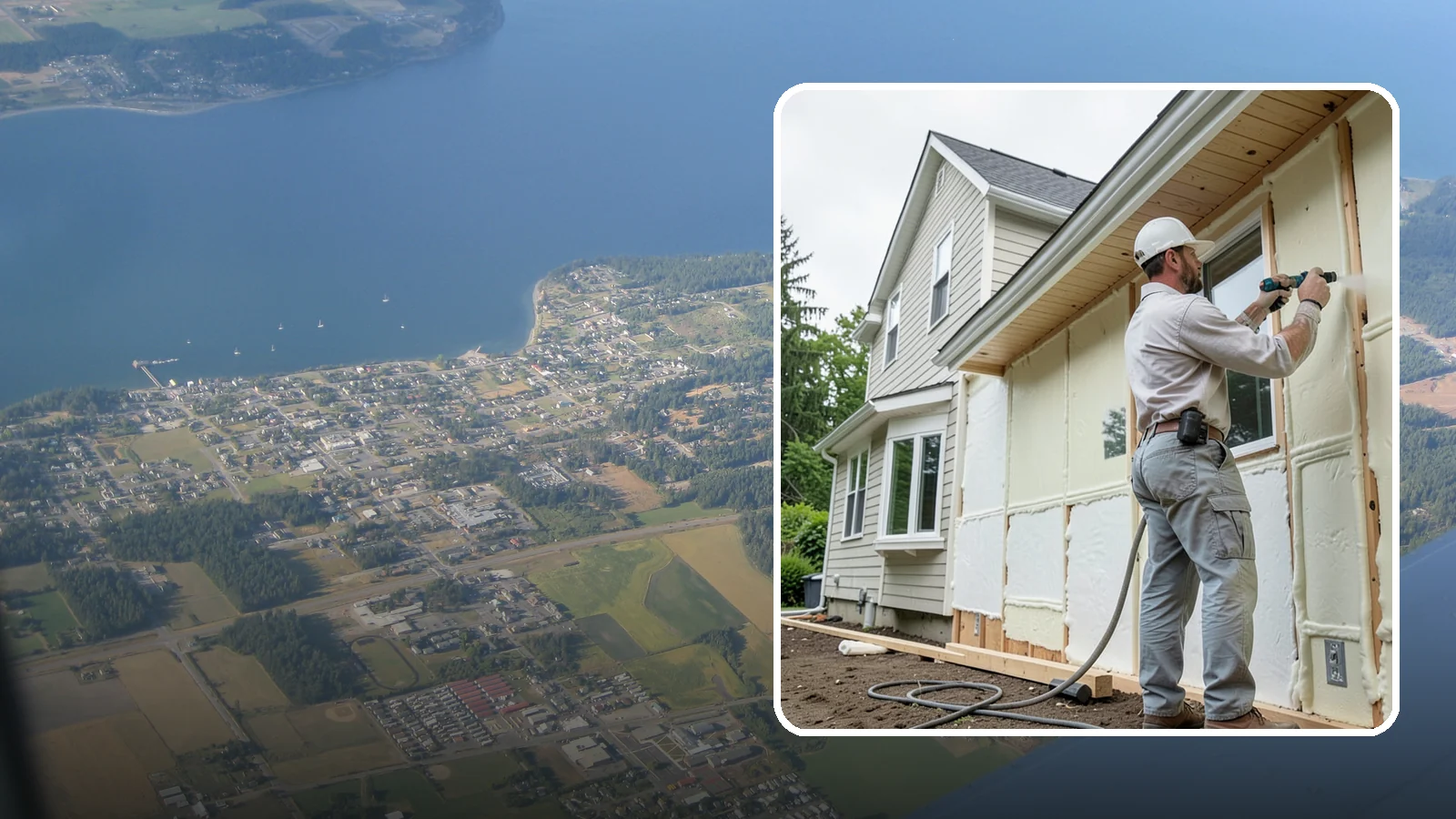 Spray Foam Insulation in Coupeville, Island County, WA - We apply spray foam insulation that air-seals and insulates in one step for superior PNW moisture control.