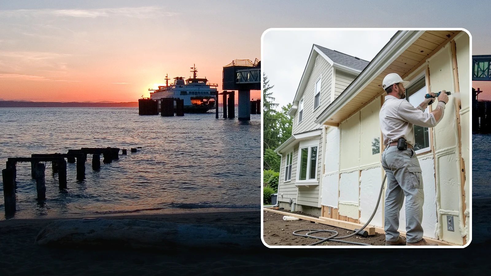 Spray Foam Insulation in Edmonds, Snohomish County, WA - We apply spray foam insulation that air-seals and insulates in one step for superior PNW moisture control.