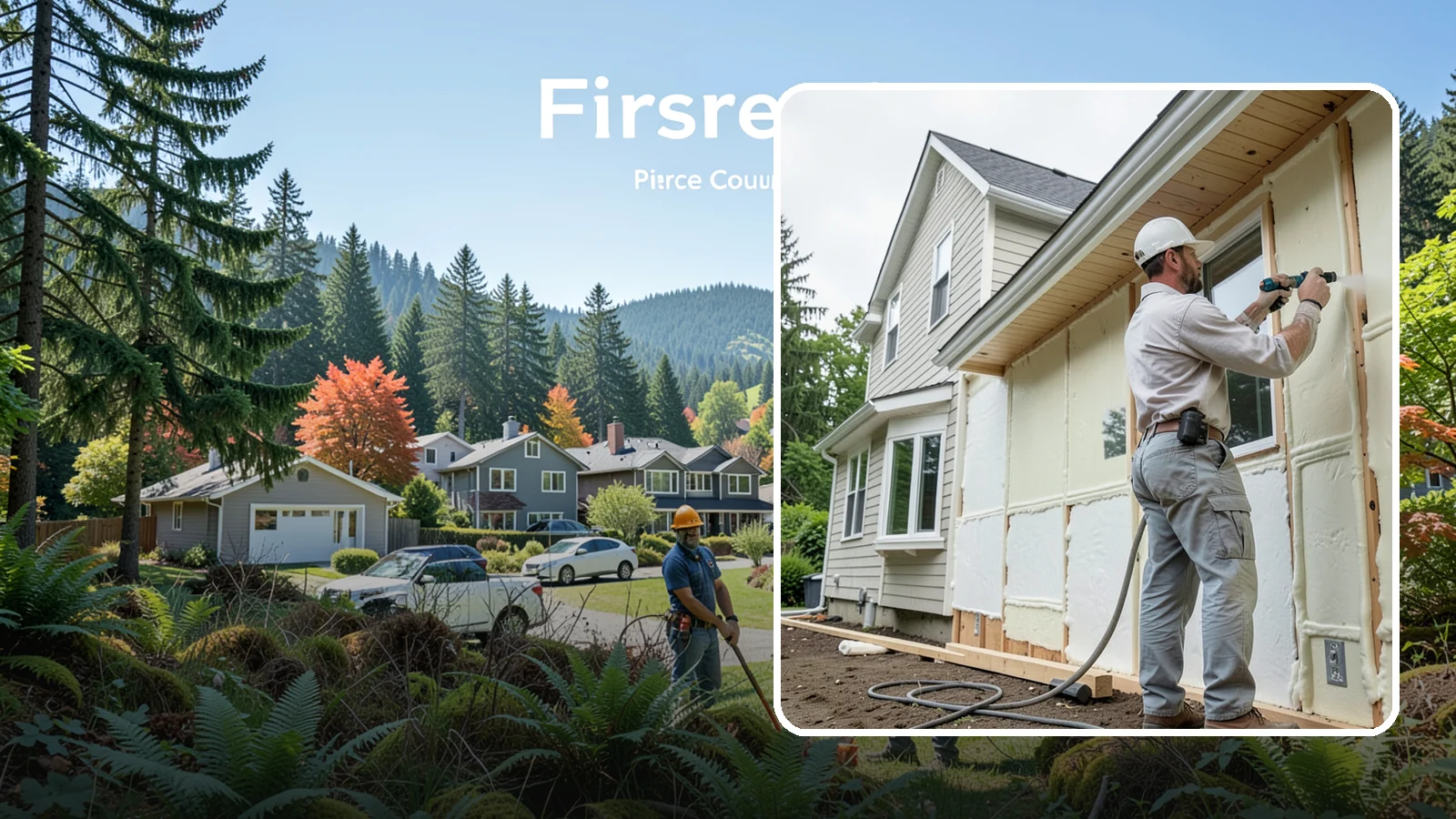 Spray Foam Insulation in Fircrest, Pierce County, WA - We apply spray foam insulation that air-seals and insulates in one step for superior PNW moisture control.