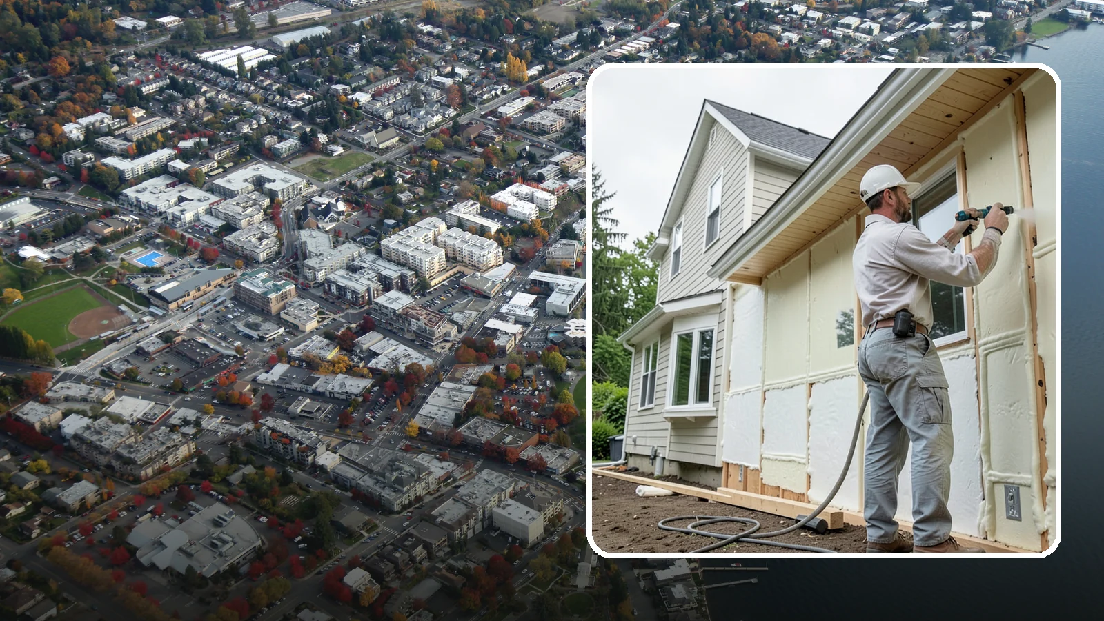 Spray Foam Insulation in Kirkland, King County, WA - We apply spray foam insulation that air-seals and insulates in one step for superior PNW moisture control.