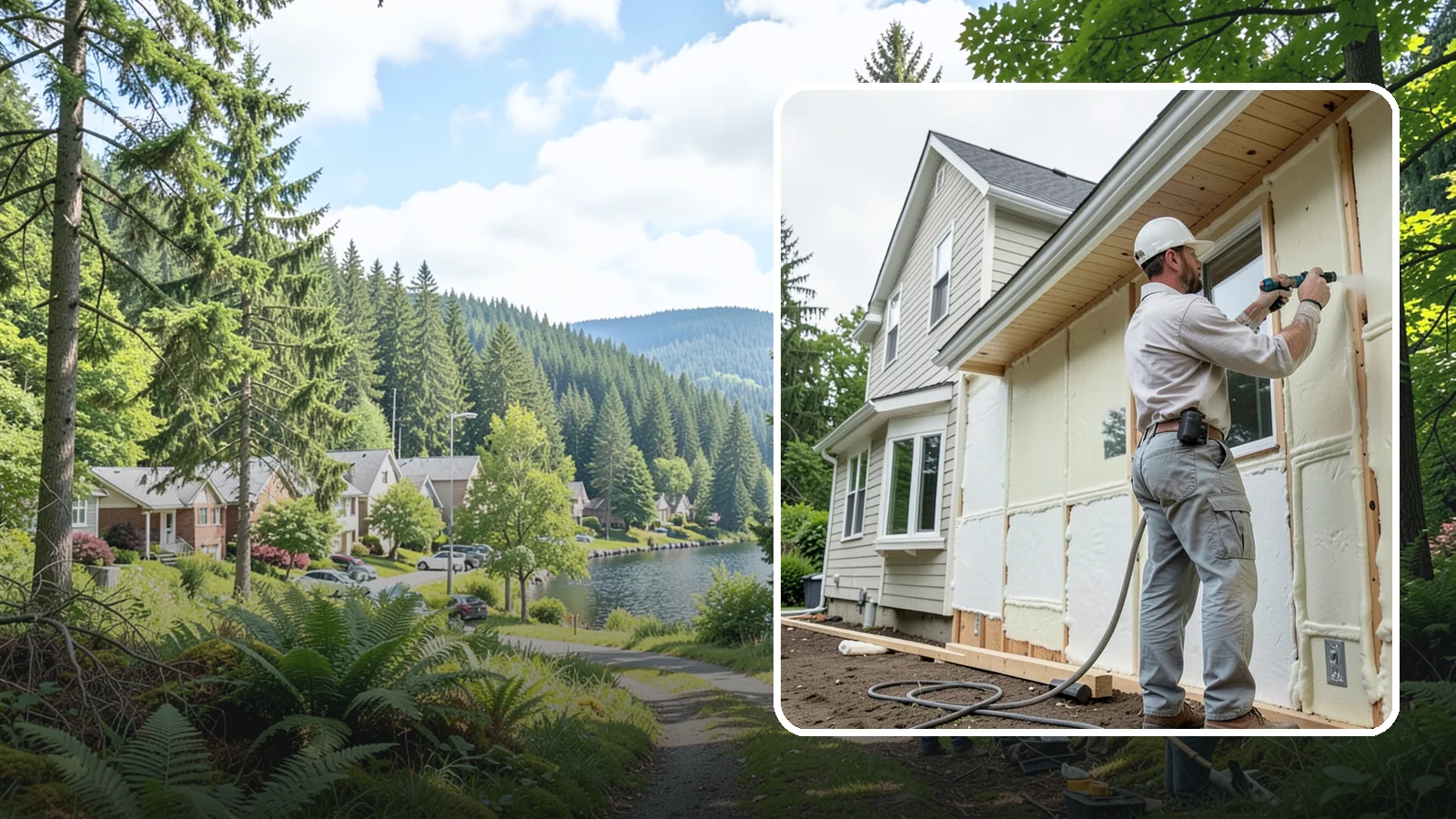 Spray Foam Insulation in Lake Forest Park, King County, WA - We apply spray foam insulation that air-seals and insulates in one step for superior PNW moisture control.