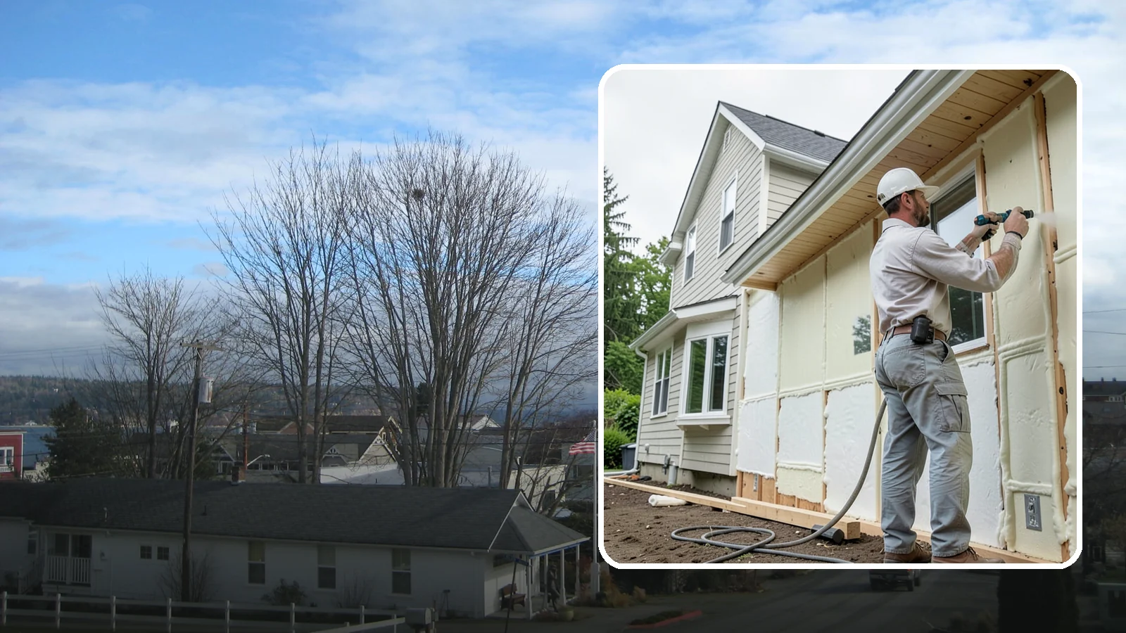 Spray Foam Insulation in Langley, Island County, WA - We apply spray foam insulation that air-seals and insulates in one step for superior PNW moisture control.