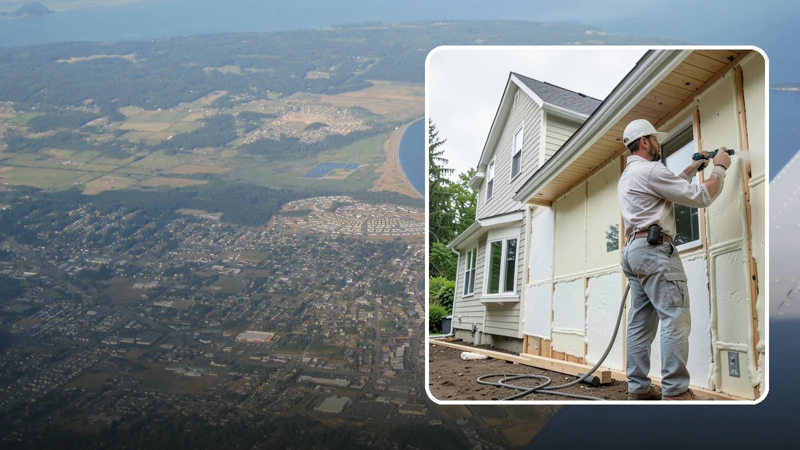 Spray Foam Insulation in Oak Harbor, Island County, WA - We apply spray foam insulation that air-seals and insulates in one step for superior PNW moisture control.