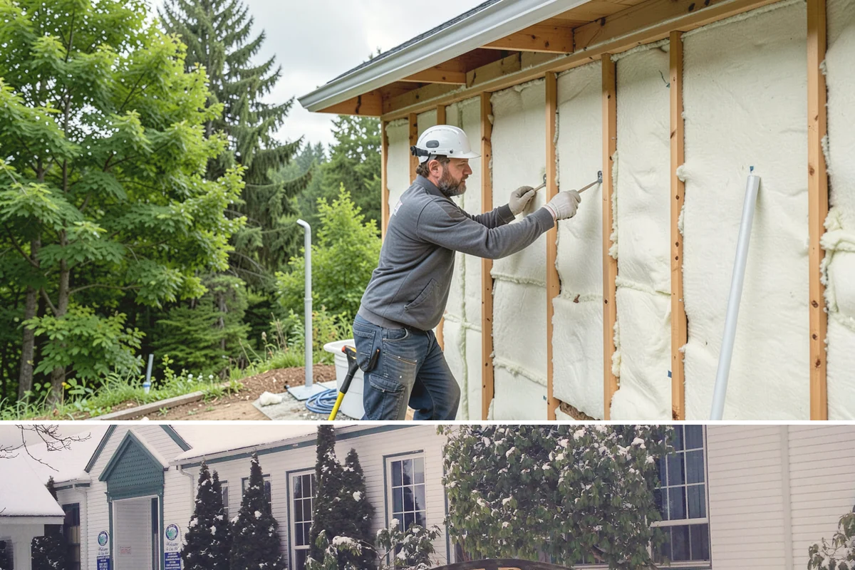 Spray Foam Insulation in Pacific, King County, WA - Spray foam can be applied year-round, with attention to temperature and ventilation for proper curing.