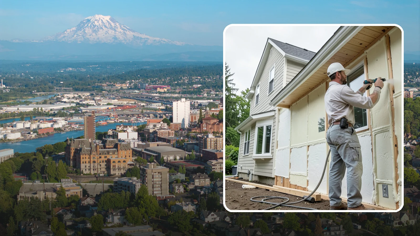 Spray Foam Insulation in Tacoma, Pierce County, WA - We apply spray foam insulation that air-seals and insulates in one step for superior PNW moisture control.