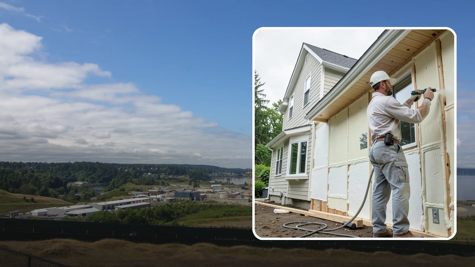 Spray Foam Insulation in University Place, Pierce County, WA - We apply spray foam insulation that air-seals and insulates in one step for superior PNW moisture control.