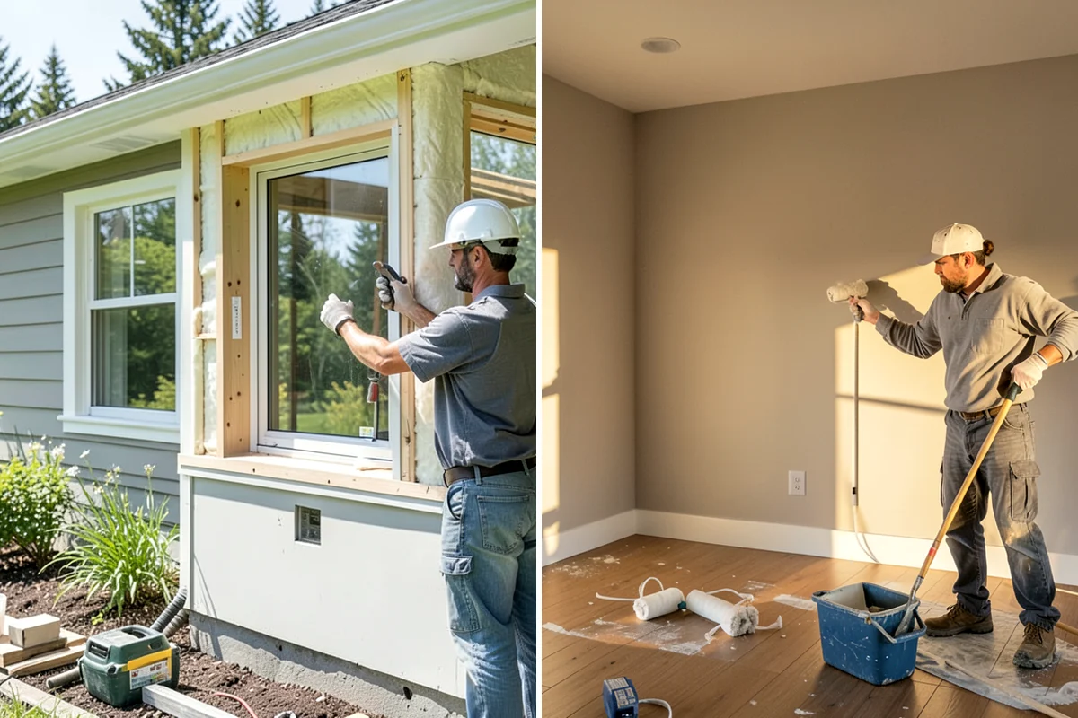 Stair Construction in Clyde Hill, King County, WA - Measure the opening and calculate rise and run