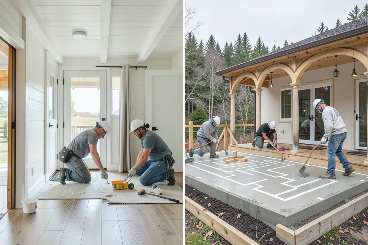 Stair Construction in Des Moines, King County, WA - Measure the opening and calculate rise and run