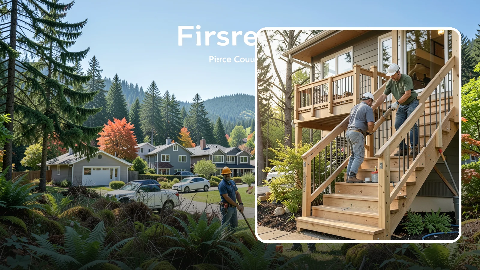 Stair Construction in Fircrest, Pierce County, WA - New staircases designed and built to code for safe, comfortable everyday use.