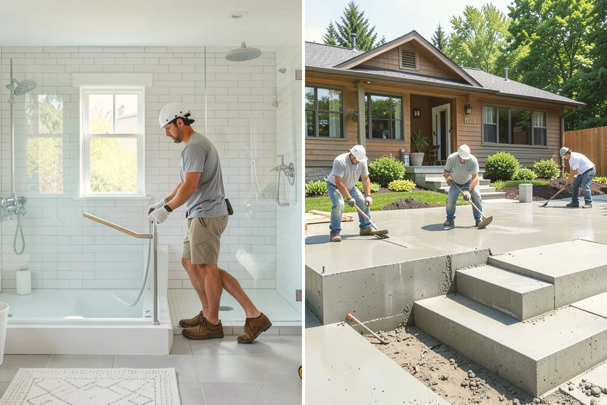 Stair Construction in Kent, King County, WA - Measure the opening and calculate rise and run