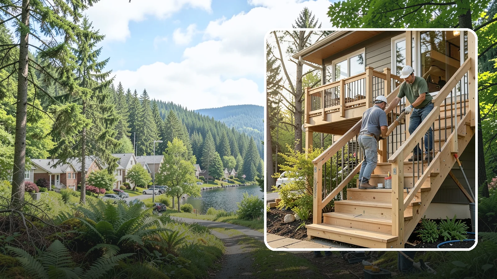 Stair Construction in Lake Forest Park, King County, WA - New staircases designed and built to code for safe, comfortable everyday use.