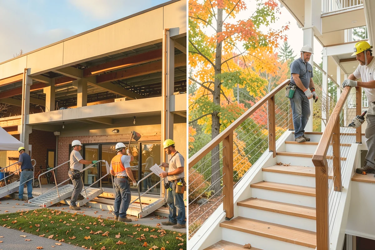 Stair Construction in Milton, King County, WA - Measure the opening and calculate rise and run