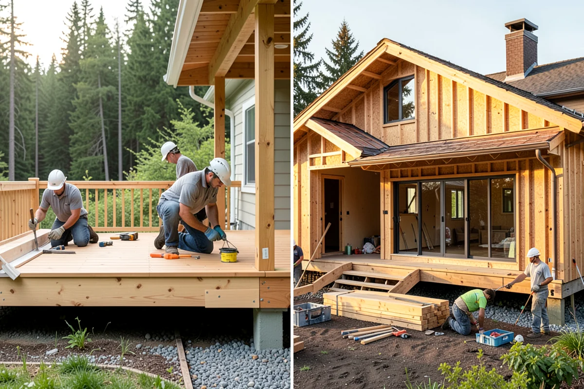 Stair Construction in Normandy Park, King County, WA - Measure the opening and calculate rise and run