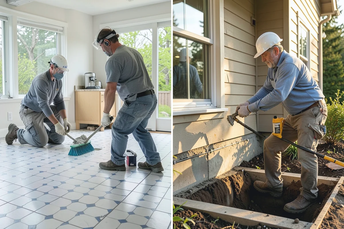 Stair Construction in Renton, King County, WA - Measure the opening and calculate rise and run