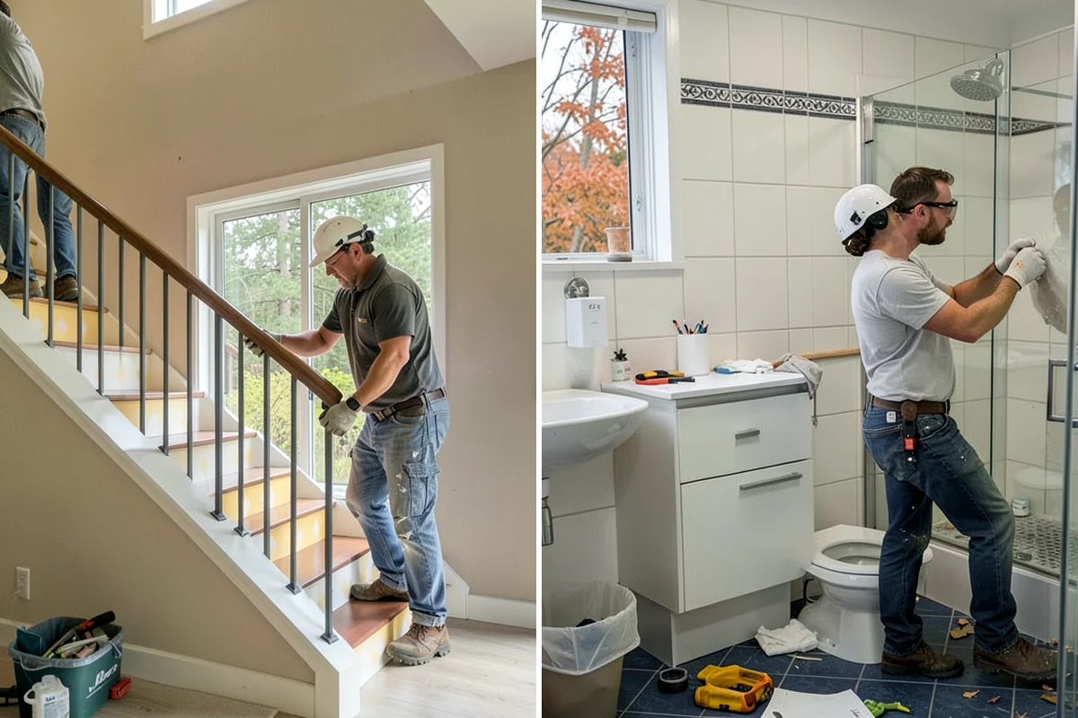Stair Construction in Seattle, King County, WA - Measure the opening and calculate rise and run