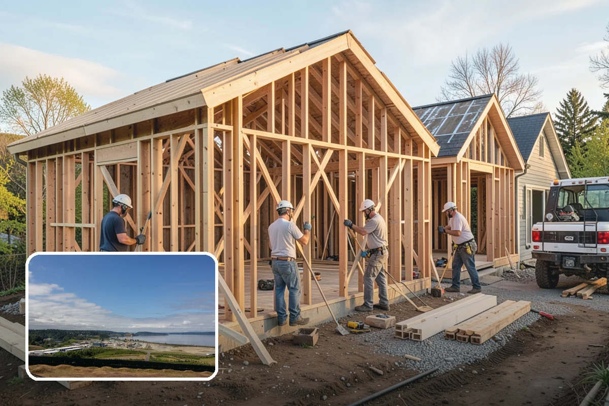 Stair Construction in University Place, Pierce County, WA - Code-compliant rise, run, and headroom