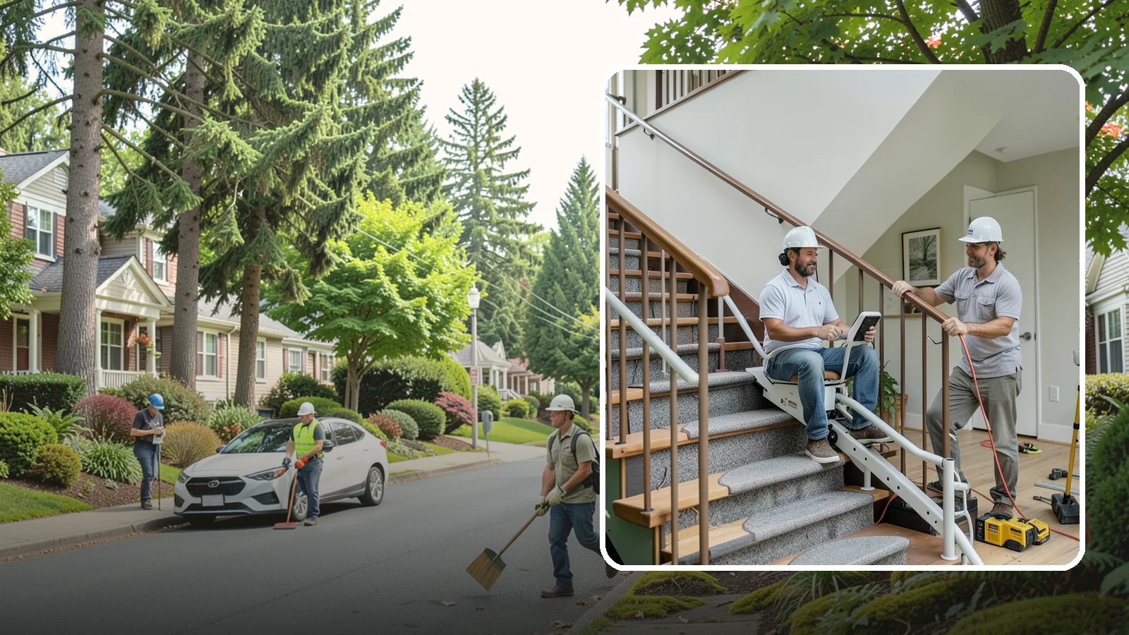 Stair Lift Installation in Beaux Arts Village, King County, WA - We install stair lifts that carry residents safely between floors without the strain of climbing.