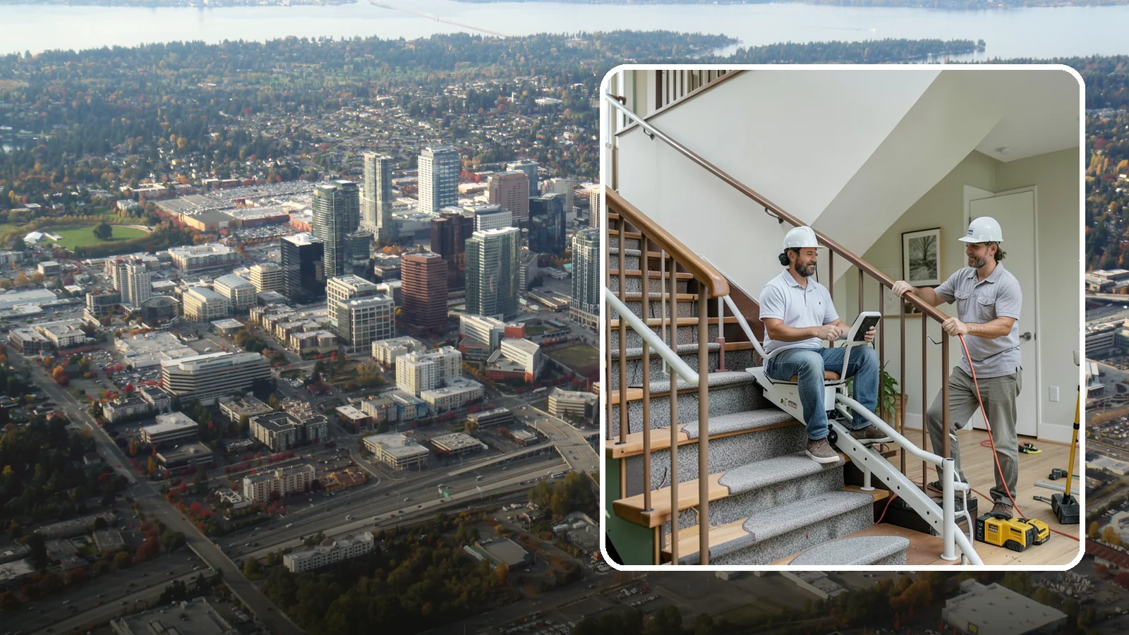 Stair Lift Installation in Bellevue, King County, WA - We install stair lifts that carry residents safely between floors without the strain of climbing.