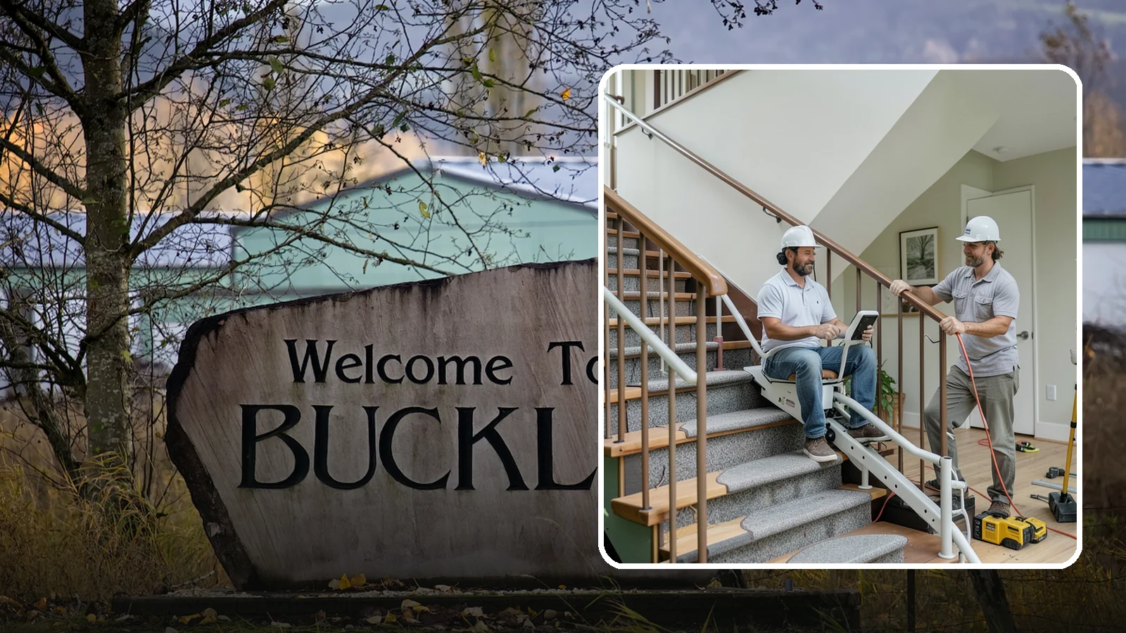 Stair Lift Installation in Buckley, Pierce County, WA - We install stair lifts that carry residents safely between floors without the strain of climbing.