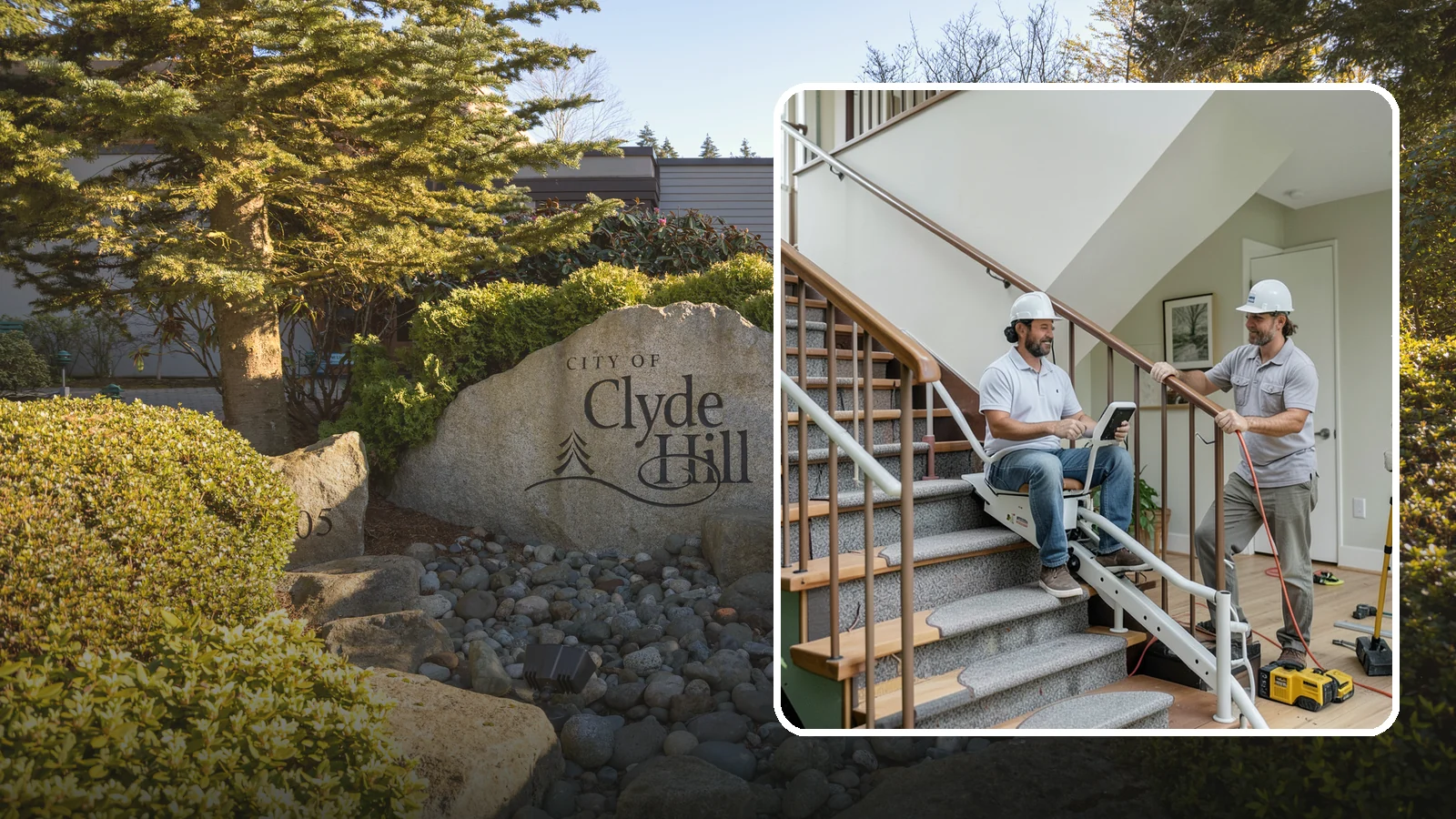 Stair Lift Installation in Clyde Hill, King County, WA - We install stair lifts that carry residents safely between floors without the strain of climbing.