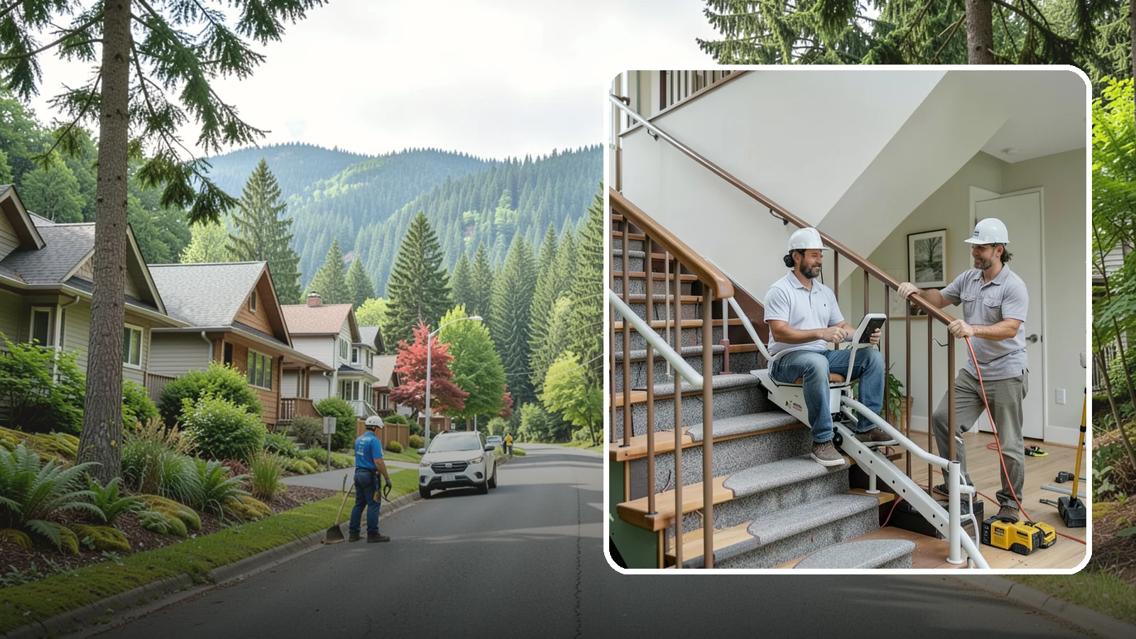 Stair Lift Installation in Darrington, Snohomish County, WA - We install stair lifts that carry residents safely between floors without the strain of climbing.