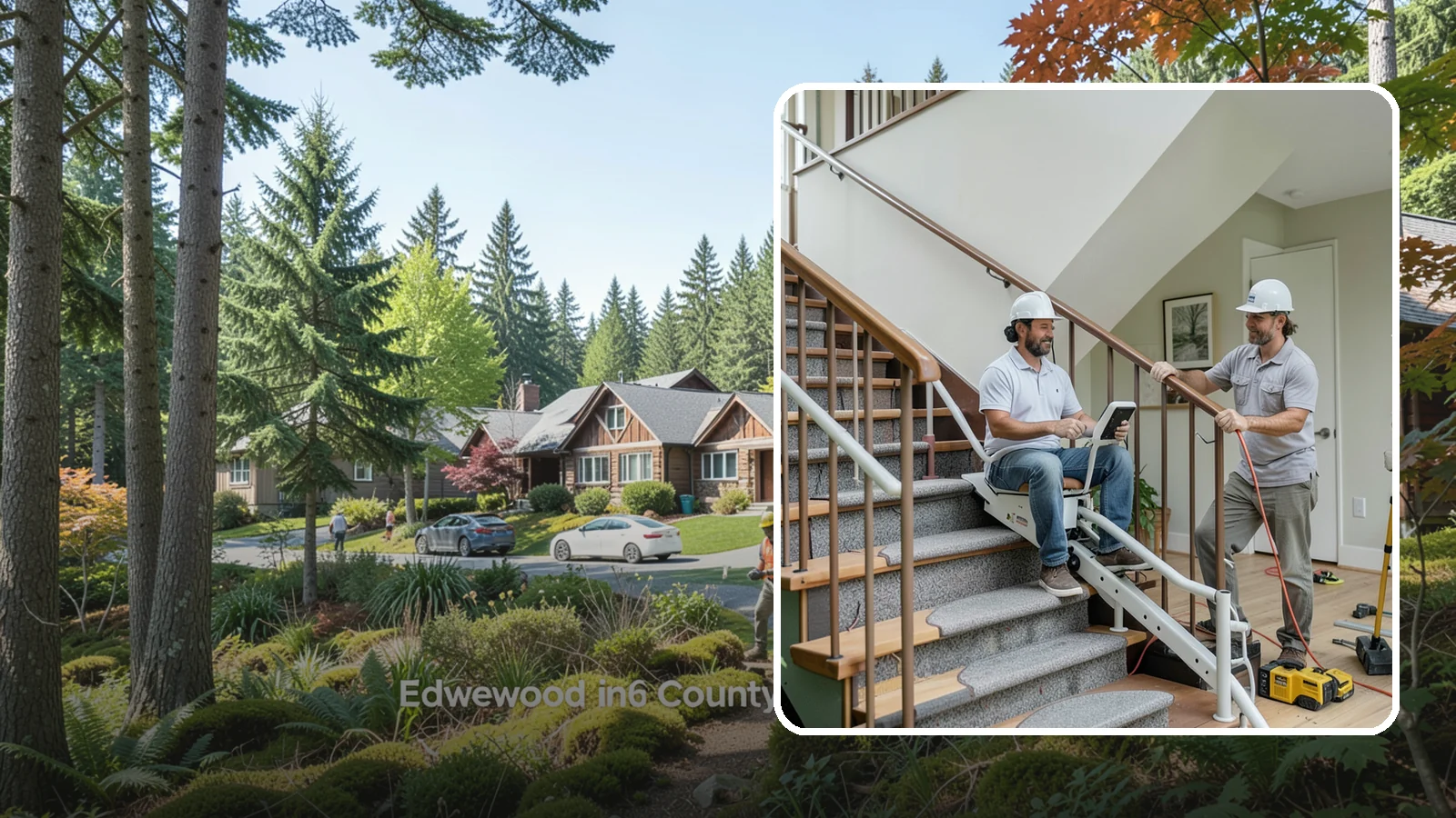 Stair Lift Installation in Edgewood, Pierce County, WA - We install stair lifts that carry residents safely between floors without the strain of climbing.
