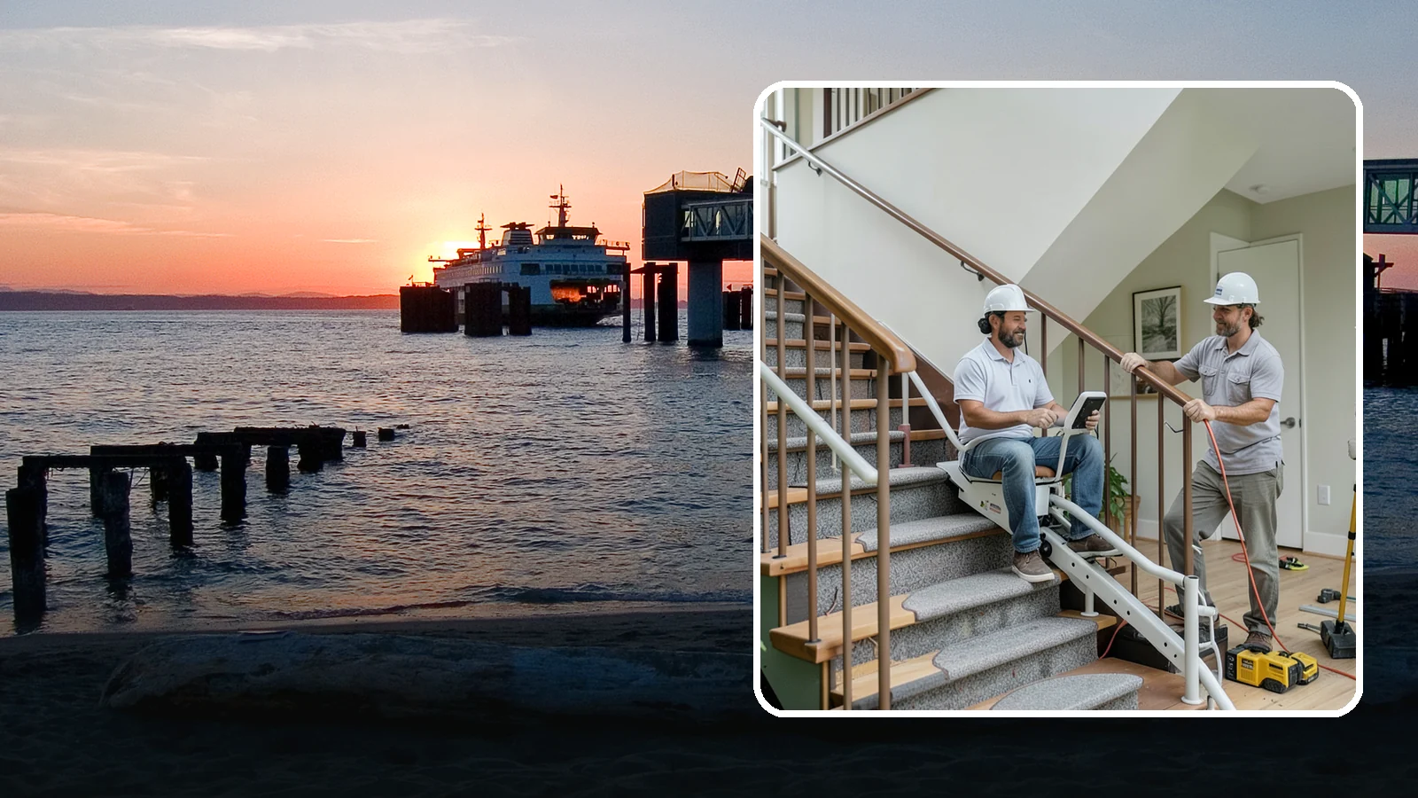 Stair Lift Installation in Edmonds, Snohomish County, WA - We install stair lifts that carry residents safely between floors without the strain of climbing.