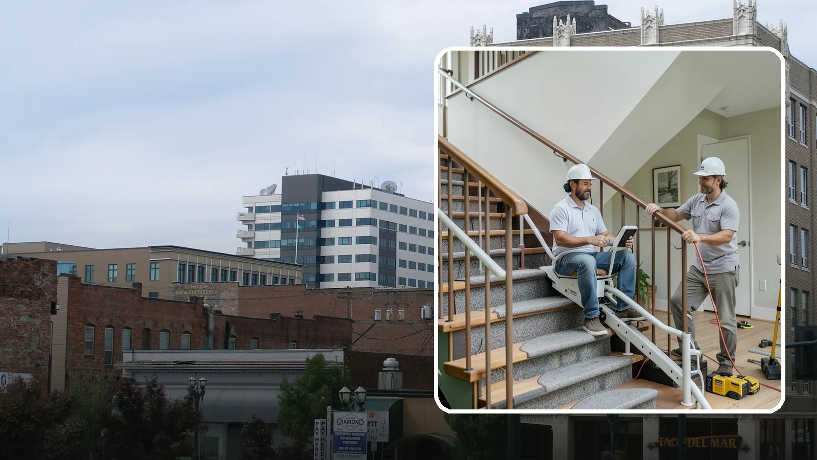 Stair Lift Installation in Everett, Snohomish County, WA - We install stair lifts that carry residents safely between floors without the strain of climbing.