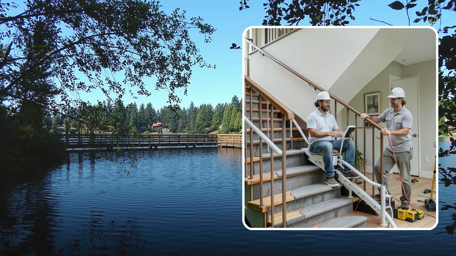 Stair Lift Installation in Federal Way, King County, WA - We install stair lifts that carry residents safely between floors without the strain of climbing.