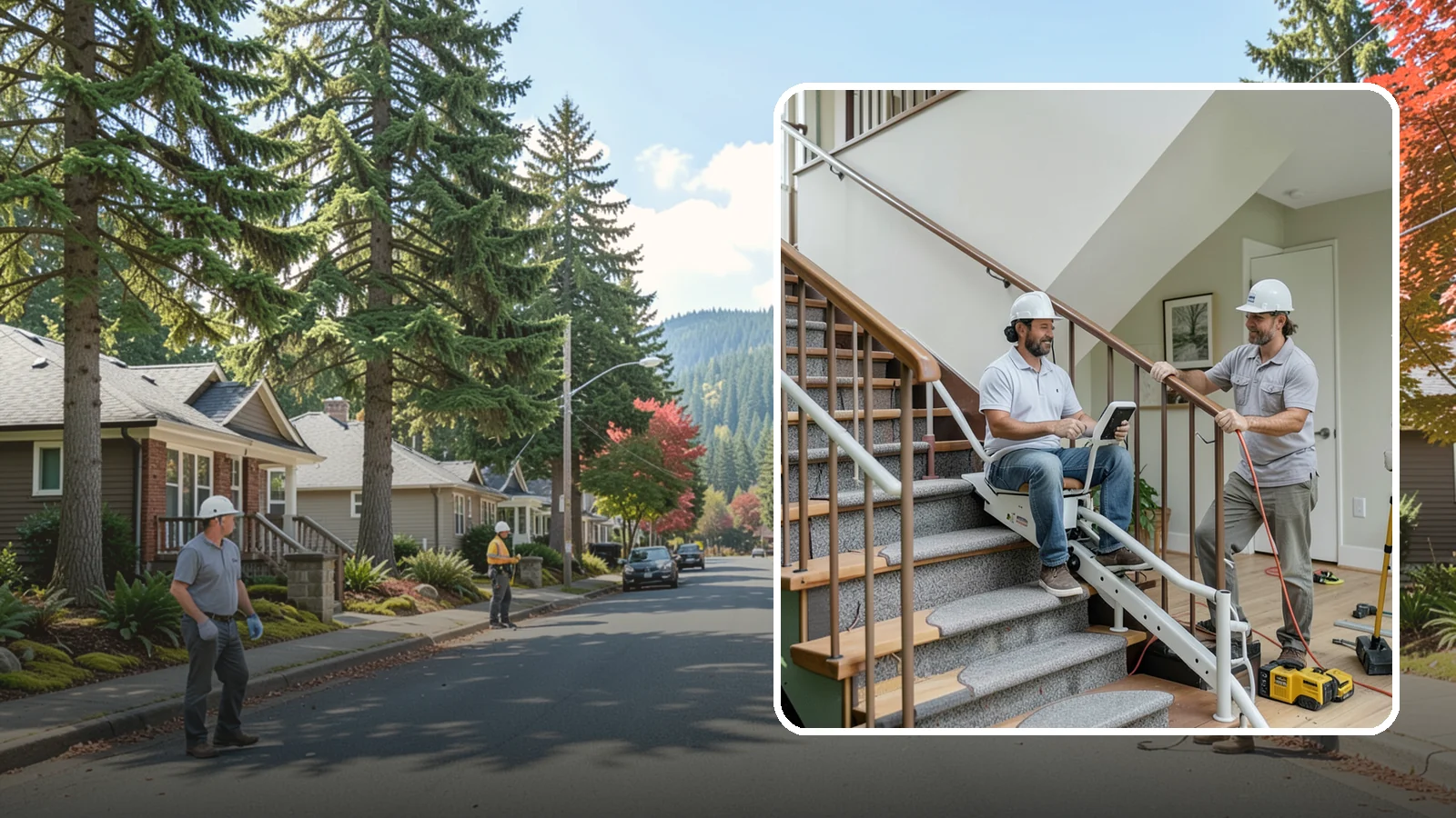 Stair Lift Installation in Hunts Point, King County, WA - We install stair lifts that carry residents safely between floors without the strain of climbing.