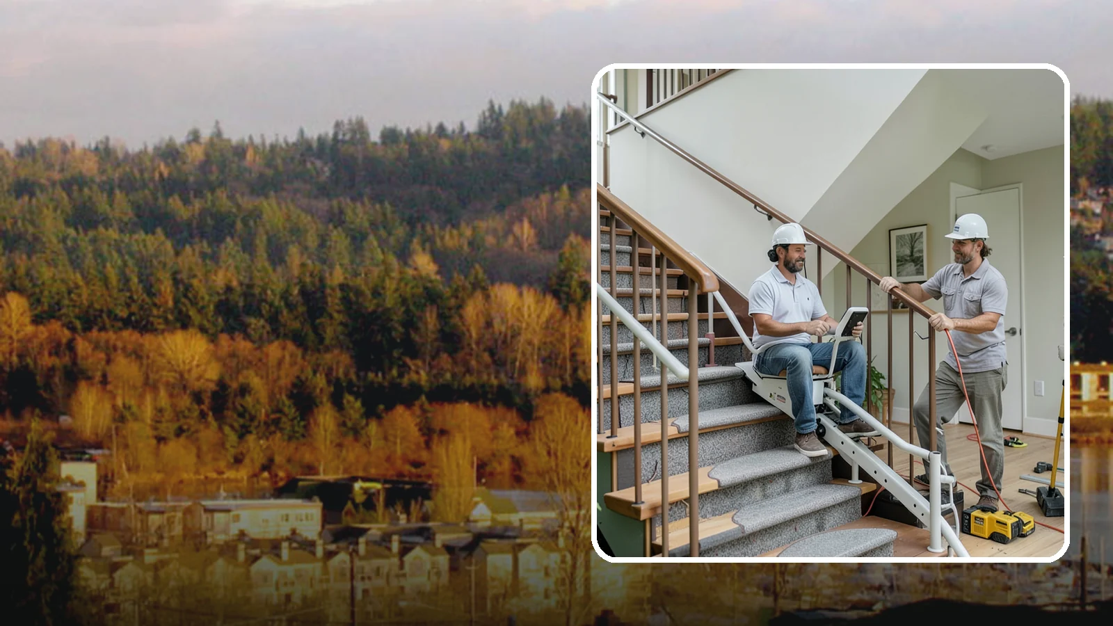 Stair Lift Installation in Kenmore, King County, WA - We install stair lifts that carry residents safely between floors without the strain of climbing.