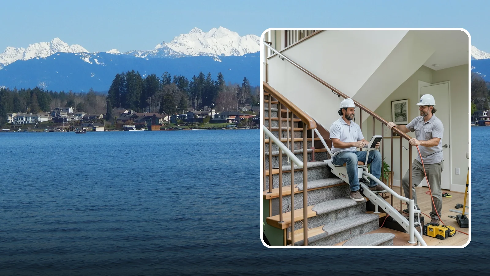 Stair Lift Installation in Lake Stevens, Snohomish County, WA - We install stair lifts that carry residents safely between floors without the strain of climbing.