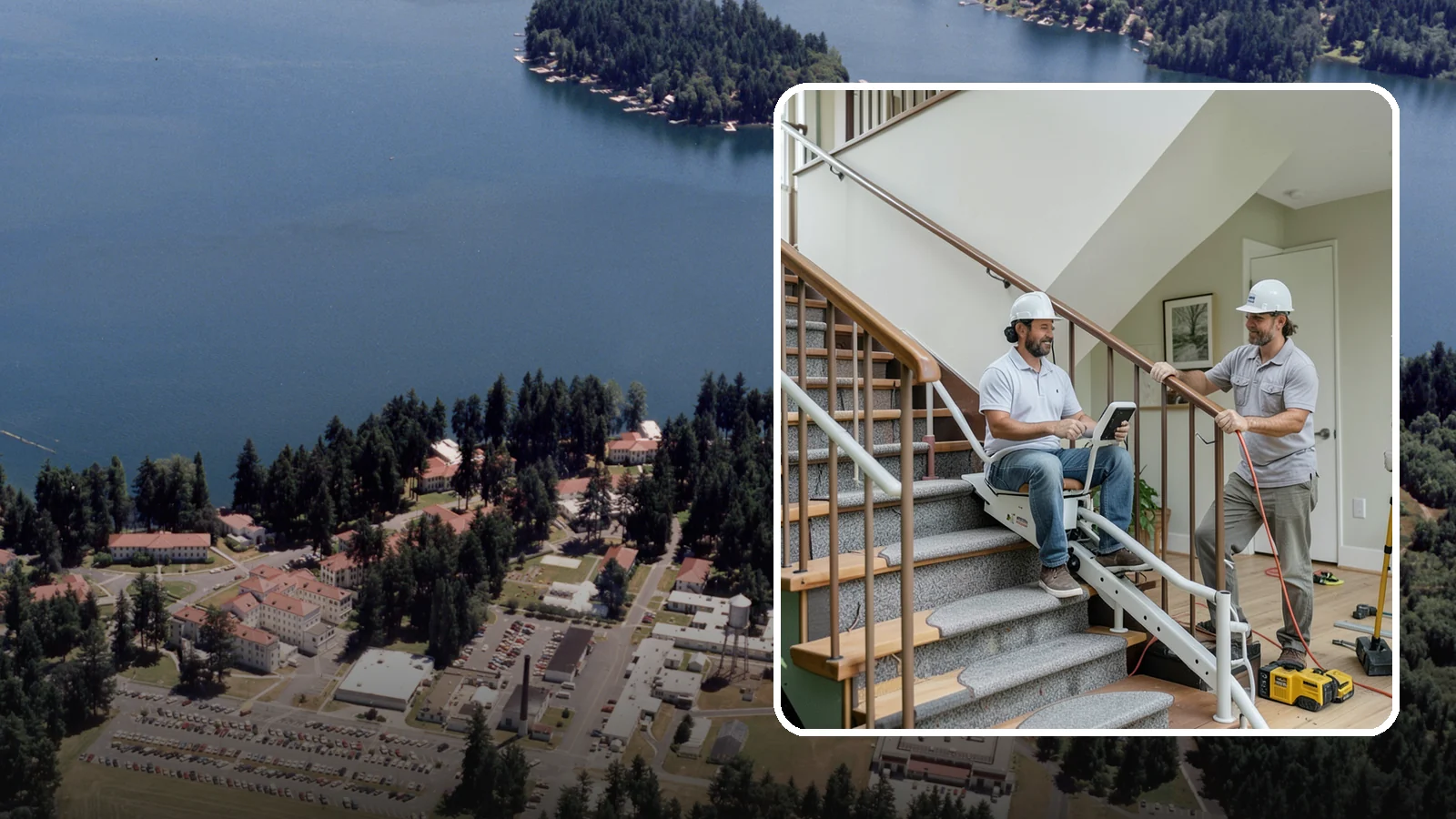 Stair Lift Installation in Lakewood, Pierce County, WA - We install stair lifts that carry residents safely between floors without the strain of climbing.