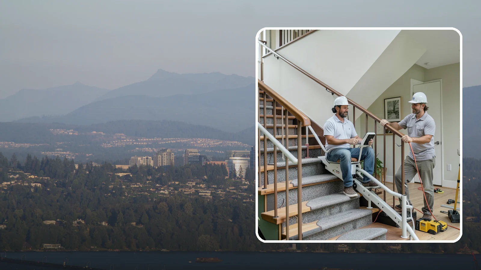 Stair Lift Installation in Medina, King County, WA - We install stair lifts that carry residents safely between floors without the strain of climbing.