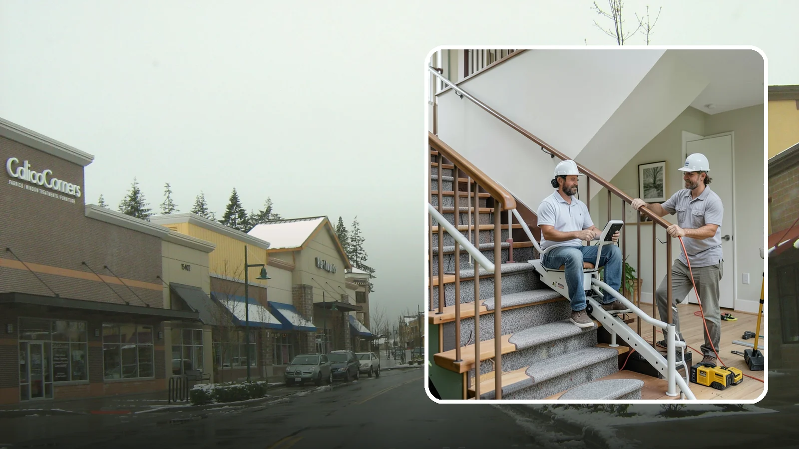 Stair Lift Installation in Mill Creek, Snohomish County, WA - We install stair lifts that carry residents safely between floors without the strain of climbing.